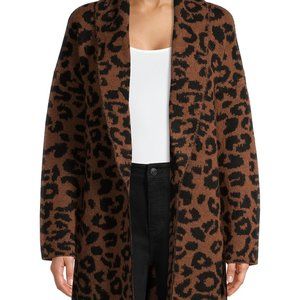 ☃️3 for $23 ☃️ NWT Time and Tru Shawl Collar Leopard Cardigan